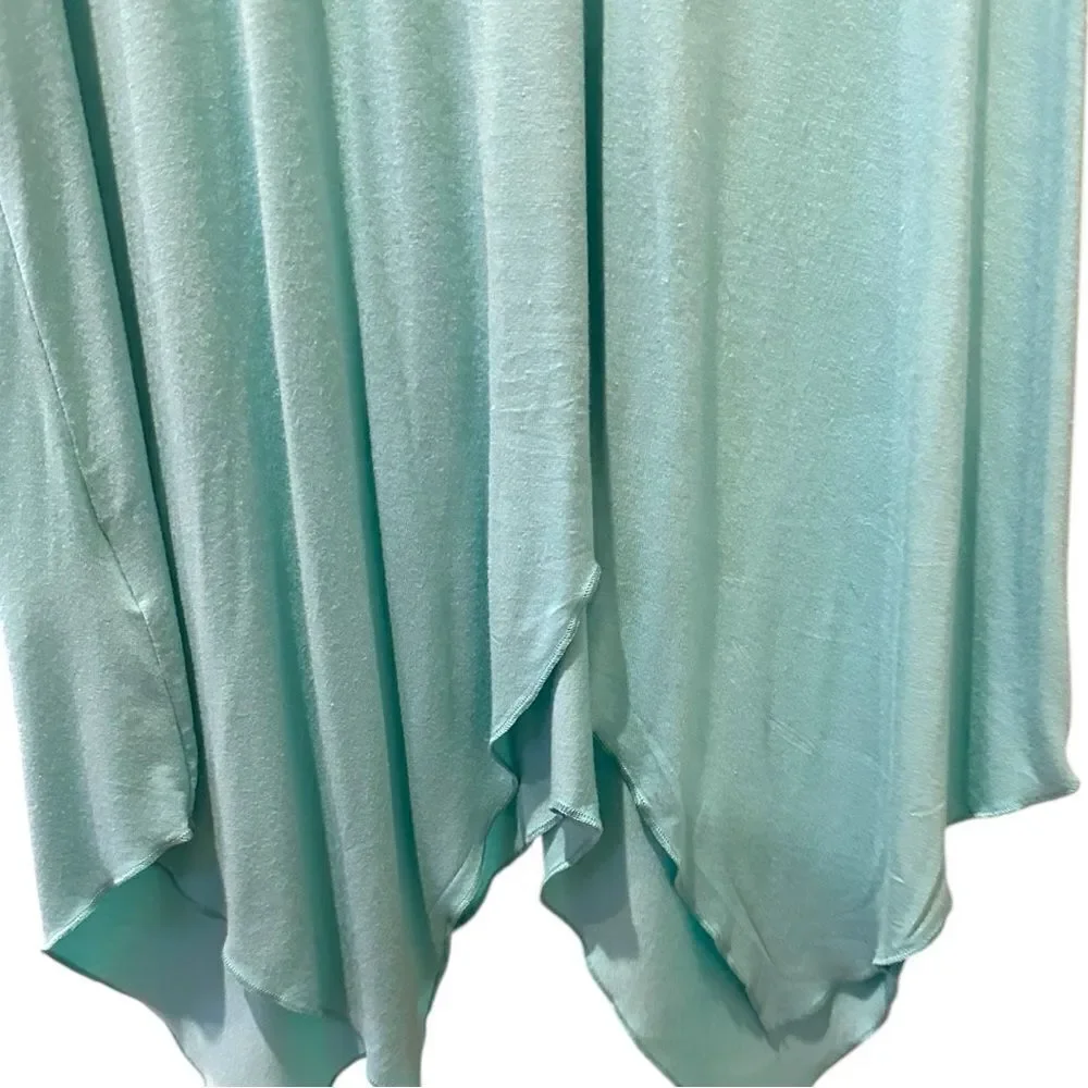 White Mark Womens V Neck Short Sleeve Tunic Top mint Women's Top - Picture 12 of 14